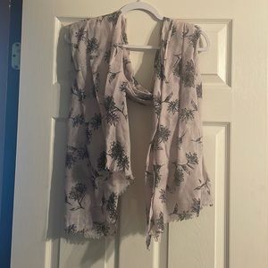 Light purple floral scarf